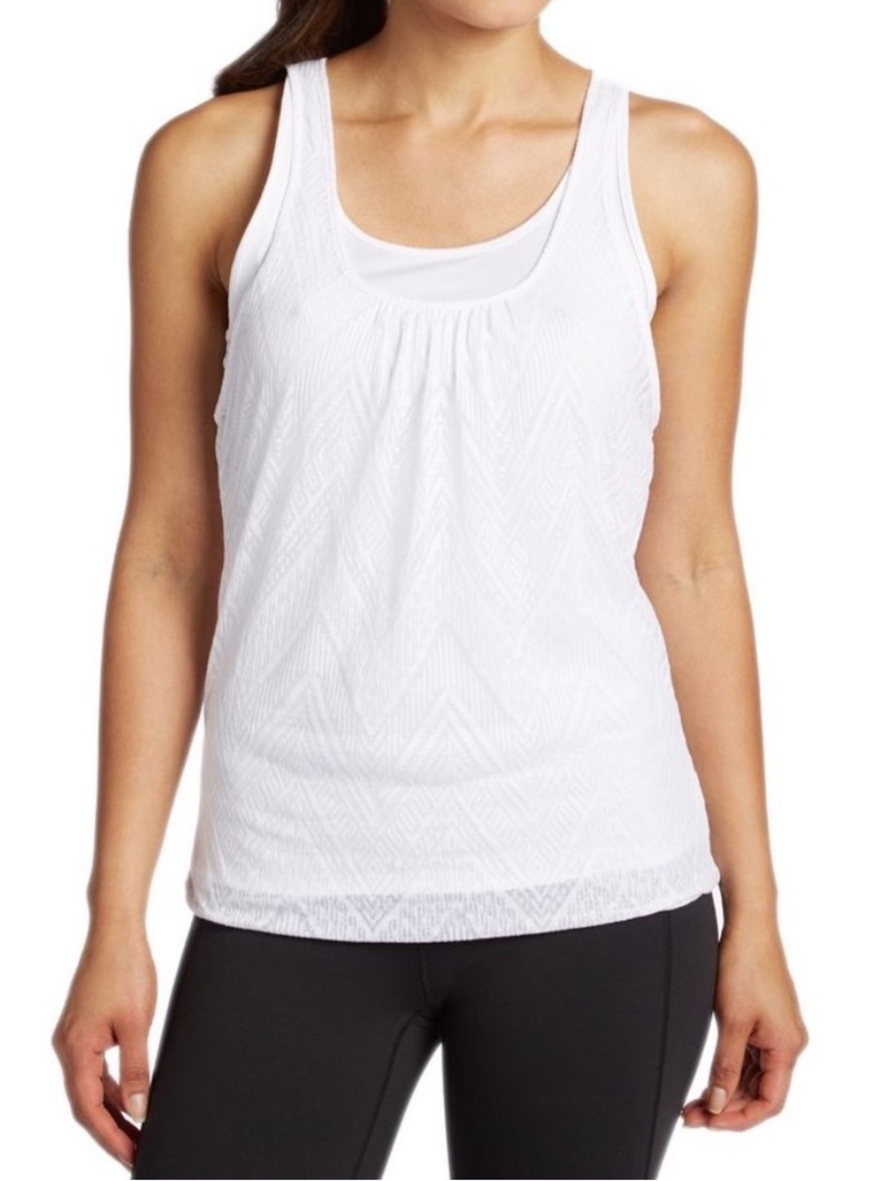 prAna Mika Racer Double Layer Tank Top Size Large NWT